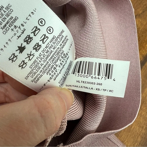 Herve Leger Paris Icon Off The Shoulder Bandage Dress Pink Size XS - Picture 10 of 11